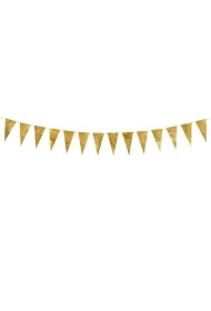 PartyDeco Girlanda flagietki z�oty 2,15m