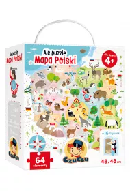 Ale puzzle 64 el. Mapa polski Bright Junior Media