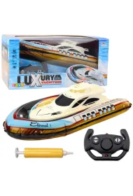 Jacht RC ze �wiat�em led LeanToys