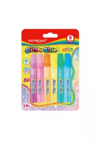 Keyroad Klej brokatowy neonowe 6x10g