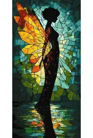 Ideyka Malowanie po numerach - Witra�owy anio� 40x80cm