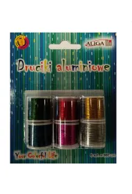 Aliga Druciki aluminiowe na szpulkach 0,3mmx3m 6 szt
