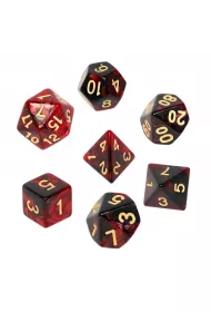 Komplet koci RPG 2-kolorowych. Karminowo-czarne Rebel