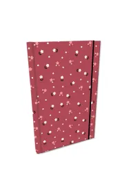 Bee-bee Notes A5 z gumk� Soft Touch kwiatki na wisience kratka