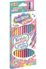 St. Majewski Kredki dwustronne trjktne Bambino Pastel 24 kolorw 12 szt.