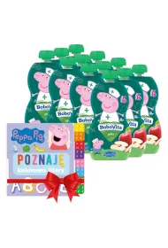 BoboVita winka Peppa Mus jabko po 6 miesicu + Ksieczka GRATIS Zestaw 12 x 100 g