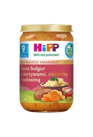 Hipp Dla Maych Smakoszy Kasza bulgur z warzywami cieciork i woowin po 9. miesicu 220 g Bio