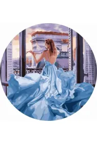Twoje Hobby Malowanie po numerach okr�g�e - Dziewczyna... 40cm