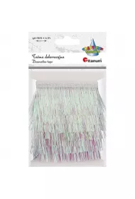 Titanum Ta�ma z fr�dzlami plastikowymi bia�a 40mm x 1m