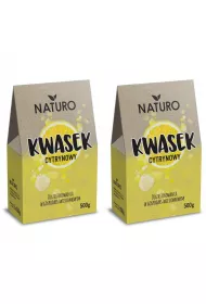 Naturo Kwasek cytrynowy do zastosowania w gospodarstwie domowym zestaw 2 x 500 g