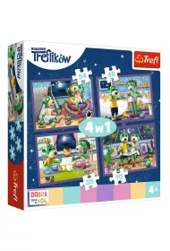 Puzzle 4w1 Wieczorne rytuay Treflikw. Dobranoc, Trefliki na noc