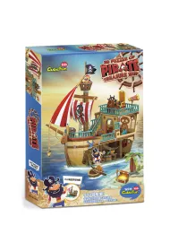 Puzzle 3D 157 el. Piracki statek skarb�w Cubic Fun