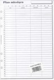 Antra Wk�ad do organizera A5 Plan miesi�ca