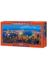 Puzzle 600 el. Hongkong Twilight Castorland