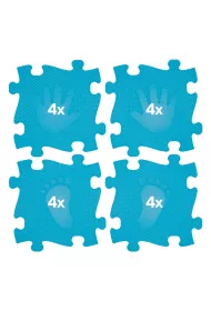 Askato Mata pod�ogowa Magic Set niebieska - 16 element�w