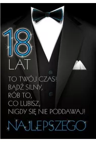 Stamp Karnet Party naklejany B6 + koperta. Wz�r nr 11 Urodziny 18