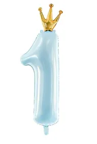 PartyDeco Balon foliowy 1 b��kitny 37x100cm