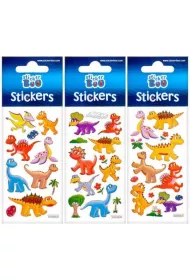 Sticker Boo Naklejki silver Dinozaury