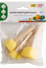 Happy Color P�dzel g�bkowy okr�g�y 4 szt.