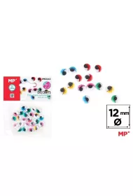 Mp Main Paper Oczy ruchome samoprzylepne kolorowe 12mm