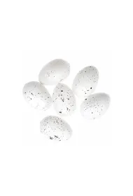 dpCraft Jajka bia�e nakrapiane 6 cm 6szt