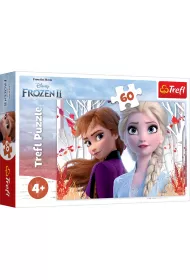 Puzzle 60 el. Zaczarowany wiat Anny i Elsy Trefl