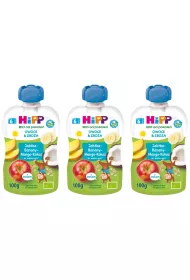 Hipp Mus owocowo-zboowy po 6. miesicu jabka-banany-mango-kokos zestaw 3 x 100 g Bio
