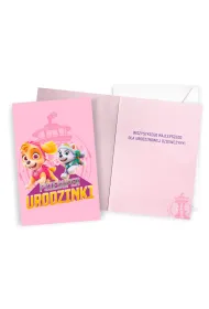 Kukartka Karnet Urodziny Psi Patrol dziewczynka