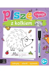 Pisz� i rysuj� z kotkiem. Labirynty, szlaczki, rysowanki. �cieralny pisak