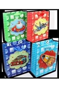 Polkart Torebka prezentowa L Pojazdy (30x39x12cm) mix