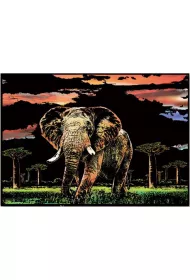 Twoje Hobby Elephant. Magiczna zdrapka - wydrapywanka 40.0 x 28.5 cm