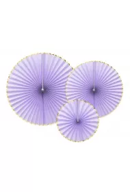 PartyDeco Rozety dekoracyjne Yummy liliowe 3 szt.