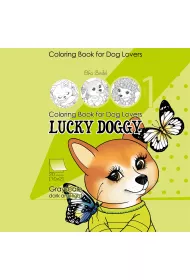 Kolorowanka antystresowa 200x200 20 kartek usztywniana 2D brokat Lucky Doggy 1