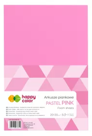 Happy Color Arkusze piankowe, r�owe pastelowe, A4, 5 arkuszy 5 szt.