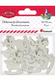 Titanum Drewniane renifery na biegunach a�urowe 15 szt.