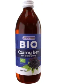 NaturaVena Sok z czarnego bzu 100 % (uszkodzone opakowanie) 500 ml Bio