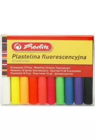 Herlitz Plastelina fluorescencyjna 10 kolor�w