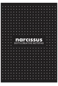 Narcissus Blok A4 czarny kropki 80 kartek 1 szt.