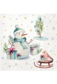 Paw Serwetki BN Lunch Tete a Tete Lovely Snowman 33x33 20szt./op.