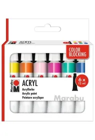 Marabu Farby akrylowe Color Blocking 12ml 6 kolor�w