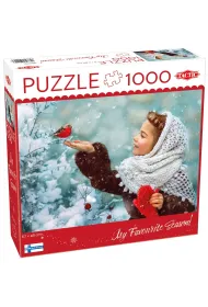 Puzzle 1000 el. Girl with Red Mittens Tactic