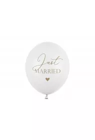 PartyDeco Balony Just Married 30cm