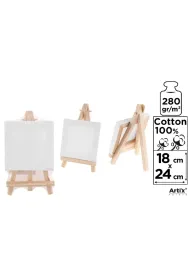 Artix Podobrazie mini + sztaluga 18x24cm, 280g/m2