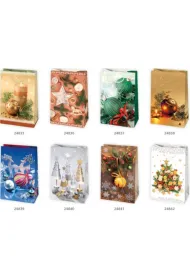 Pol-Mak Torba �wi�teczna Bo�e Narodzenie Stroiki i miko�aje 100 x 160 x 60 mm 10 szt.