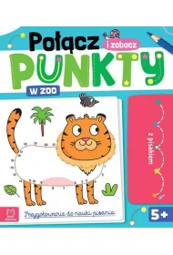 Po��cz punkty i zobacz! W zoo Przygotowanie do nauki pisania. �cieralny pisak