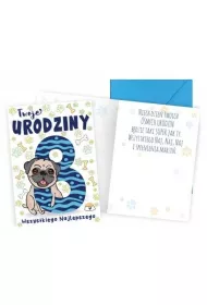 Kukartka Karnet B6 Urodziny 8 Piesek