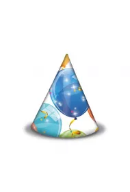 Godan Czapeczki papierowe Sparkling Balloons 6 szt.