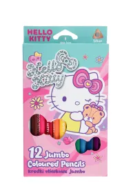 Patio Kredki o��wkowe tr�jk�tne Jumbo Hello Kitty 12 kolor�w