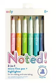 Ooly Cienkopisy z zakre�laczami 2w1 Noted! 6 szt.