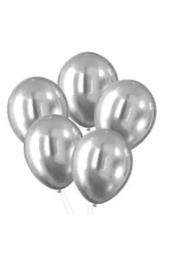 Balony z efektem chromu srebrne 30cm